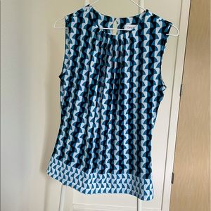Calvin Klein ruched neckline sleeveless top